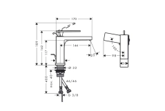 Змішувач для умивальника Hansgrohe Tecturis E 110 CoolStart, матовий чорний (73014670) Фото - 4