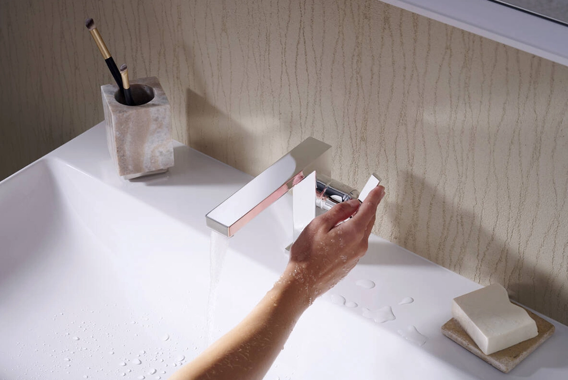 Змішувач для умивальника Hansgrohe TECTURIS E 110, одноважільний ,CoolStart, push-open, хром Фото - 4
