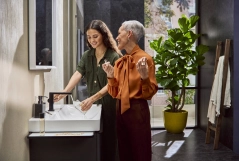 Смеситель для умывальника Hansgrohe TECTURIS E 110, однорычажный, CoolStart, push-open, черный матовый Фото - 4