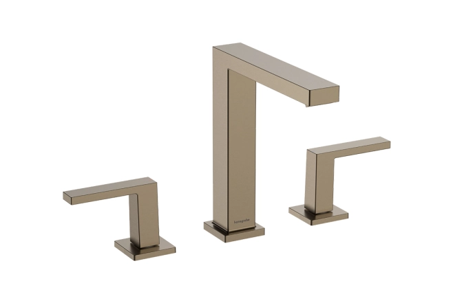 Змішувач для умивальника Hansgrohe Tecturis E на 3 отвори, бронзаe (73030140)