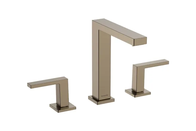 Смеситель для умывальника Hansgrohe Tecturis E на 3 отверстия, бронза (73030140)