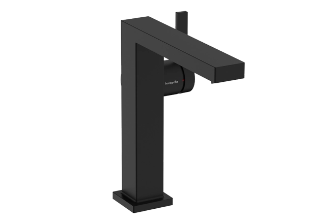 Змішувач для умивальника Hansgrohe TECTURIS E 150, одноважільний ,CoolStart, push-open, чорний матовий