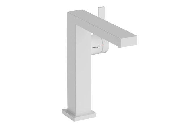 Смеситель для умывальника Hansgrohe Tecturis E 150 Fine CoolStart без донного клапана, матовый белый (73041700)