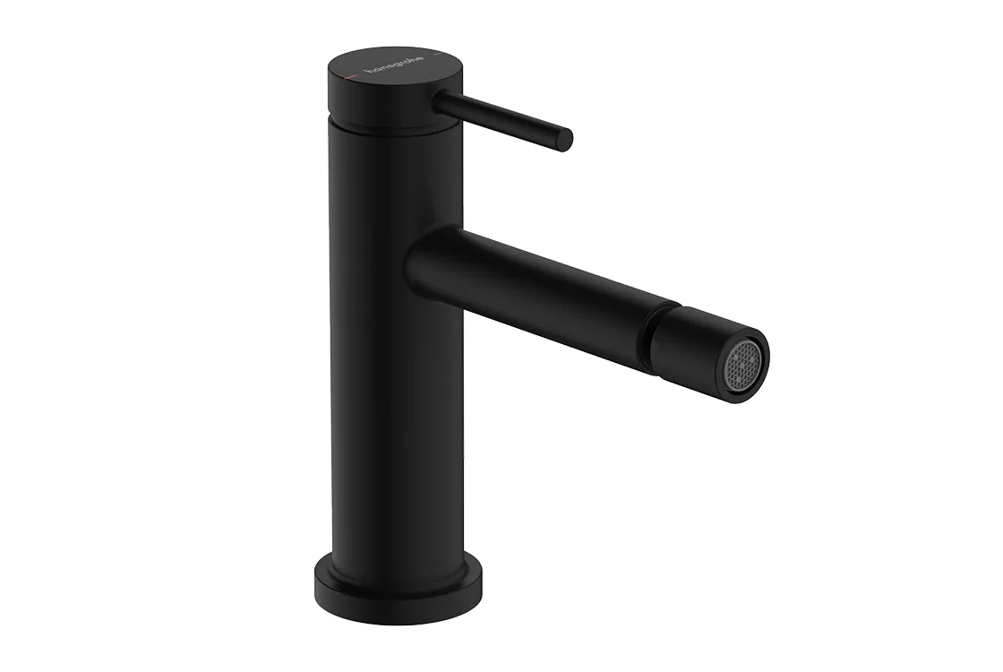 Смеситель для биде Hansgrohe Tecturis S со сливным гарнитуром, черный матовый (73201670)