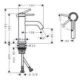 Смеситель для умывальника Hansgrohe Tecturis S 80 CoolStart, матовый черныйk (73302670) Фото - 2