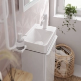 Смеситель для умывальника Hansgrohe Tecturis S 80 CoolStart, матовый белый (73302700) Фото - 1