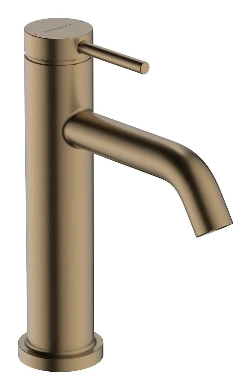 Змішувач для умивальника Hansgrohe TECTURIS S 110, одноважільний, push-open, шліфована бронза