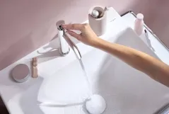 Змішувач для раковини Hansgrohe Tecturis S CoolStart EcoSmart+ без зливного гарнітуру хром (73312000) Фото - 1
