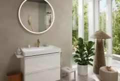 Смеситель для раковины Hansgrohe Tecturis S CoolStart EcoSmart+ без сливного гарнитура бронза (73312140) Фото - 2