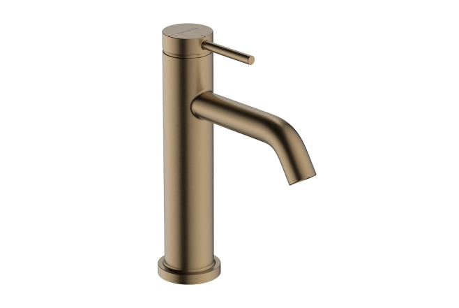 Смеситель для раковины Hansgrohe Tecturis S CoolStart EcoSmart+ без сливного гарнитура бронза (73312140)