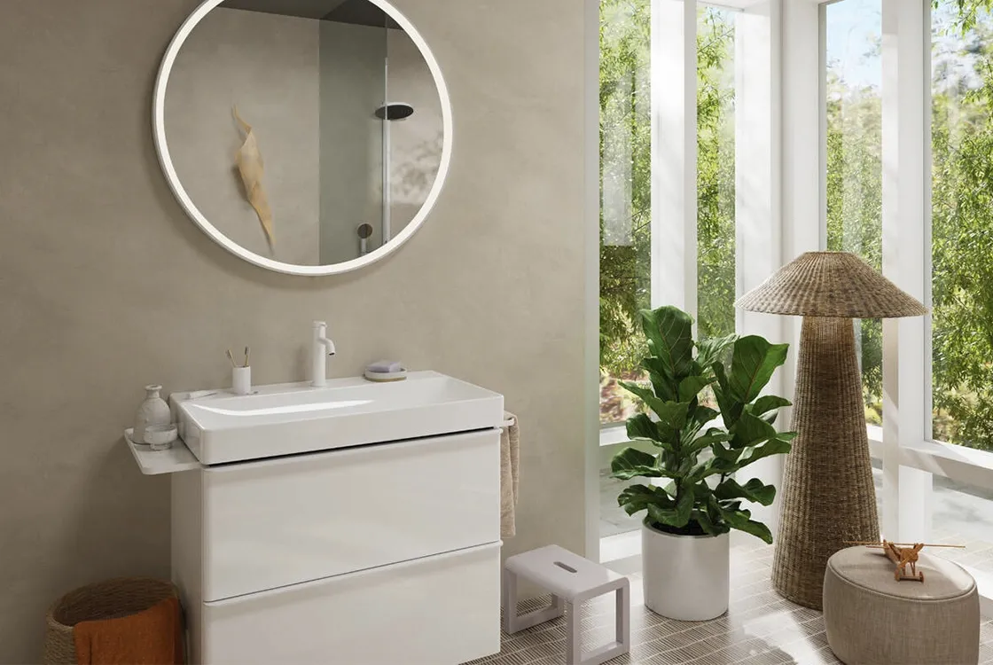 Смеситель для умывальника Hansgrohe Tecturis S 110 CoolStart без донного клапана, матовый белый (73312700) Фото - 2