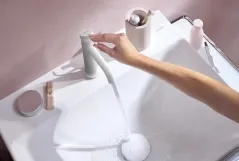 Смеситель для умывальника Hansgrohe Tecturis S 110 CoolStart без донного клапана, матовый белый (73312700) Фото - 1