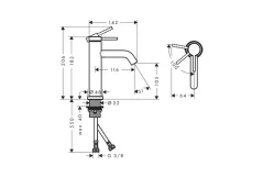Смеситель для умывальника Hansgrohe Tecturis S 110 CoolStart без донного клапана, матовый белый (73312700) Фото - 3