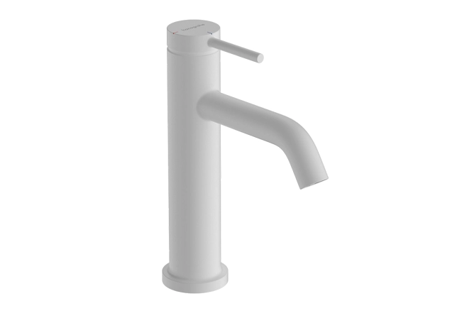 Змішувач для умивальника Hansgrohe Tecturis S 110 CoolStart без донного клапана, матовий білий (73312700)