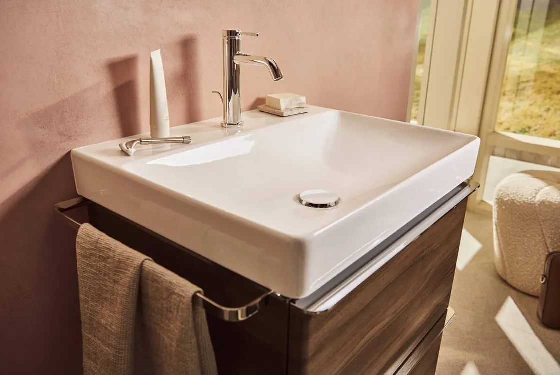 Смеситель для умывальника Hansgrohe Tecturis E CoolStart EcoSmart+ хром с донным клапаном (73314000) Фото - 3