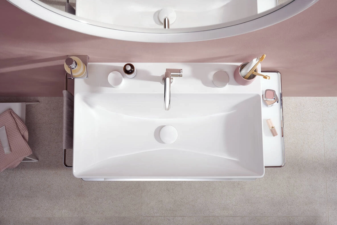 Змішувач для умивальника Hansgrohe TECTURIS S 110, одноважільний ,CoolStart, push-open,  хром Фото - 4