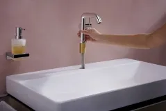 Смеситель для умывальника Hansgrohe TECTURIS S 110, однорычажный ,CoolStart, push-open, хром Фото - 2