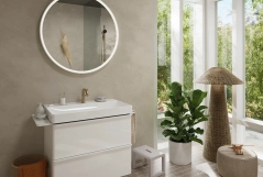 Смеситель для раковины Hansgrohe Tecturis S CoolStart EcoSmart+ со сливным гарнитуром бронза (73320140) Фото - 3