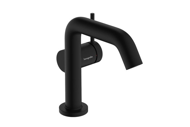Змішувач для умивальника Hansgrohe TECTURIS S 110, одноважільний,CoolStart, push-open, чорний матовий