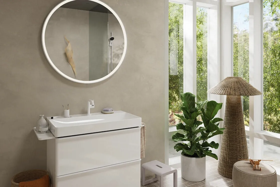 Змішувач для раковини Hansgrohe Tecturis S CoolStart EcoSmart+ зі зливним гарнітуром білий матовий (73320700) Фото - 3