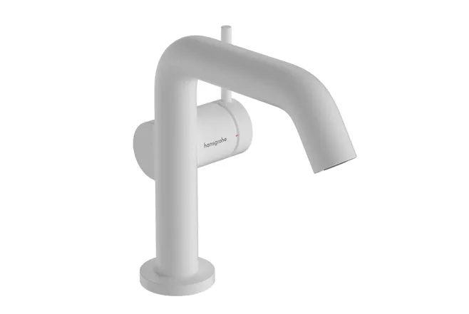 Змішувач для раковини Hansgrohe Tecturis S CoolStart EcoSmart+ зі зливним гарнітуром білий матовий (73320700)