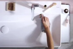 Смеситель для умывальника Hansgrohe Tecturis S 110 Fine CoolStart без донного клапана, хром (73321000) Фото - 3