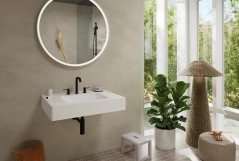 Змішувач для умивальника Hansgrohe TECTURIS S на 3 отв зі зливним гарнітуром, чорний матовий Фото - 1
