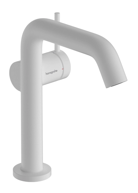 Смеситель для умывальника Hansgrohe TECTURIS S 150, однорычажный ,CoolStart,EcoSmart+ , push-open, белый матовый