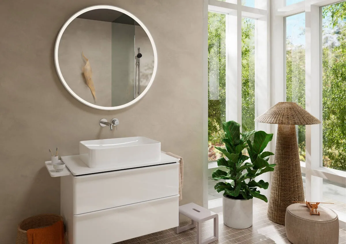 Змішувач для умивальника Hansgrohe TECTURIS S, одноважільний, настінний, хром Фото - 1