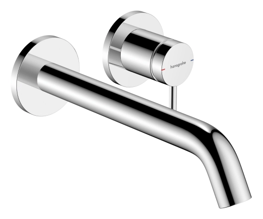 Смеситель для умывальника Hansgrohe TECTURIS S, однорычажный, настенный, хром