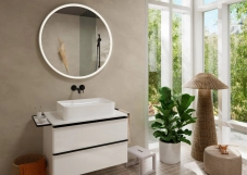 Змішувач для умивальника Hansgrohe Tecturis S 225 зі стіни, матовий чорний (73351670) Фото - 1