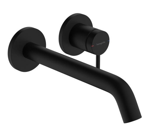 Змішувач для умивальника Hansgrohe Tecturis S 225 зі стіни, матовий чорний (73351670)
