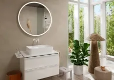 Змішувач для умивальника Hansgrohe Tecturis S 225 зі стіни, матовий білий (73351700) Фото - 1