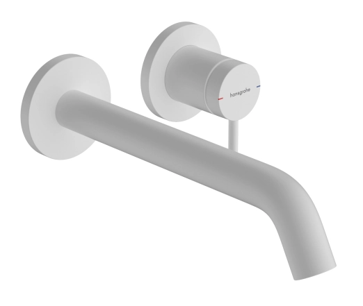 Смеситель для умывальника Hansgrohe Tecturis S 225 со стены, матовый белый (73351700)