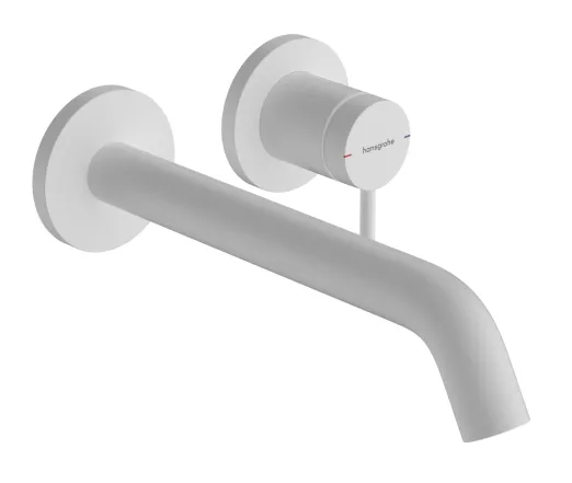 Смеситель для умывальника Hansgrohe Tecturis S 225 со стены, матовый белый (73351700)