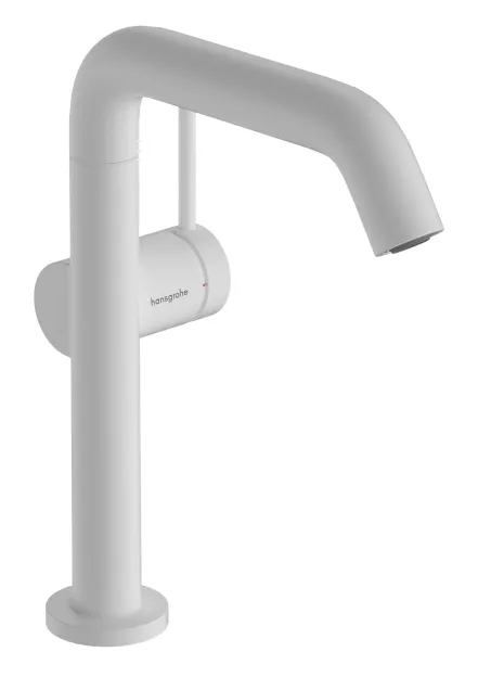 Смеситель для умывальника Hansgrohe Tecturis S 210 Fine CoolStart, поворотный излив, матовый белый (73360700)