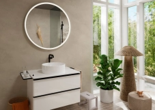Змішувач для умивальника Hansgrohe TECTURIS S 240, одноважільний,CoolStart, push-open, чорний матовий Фото - 1