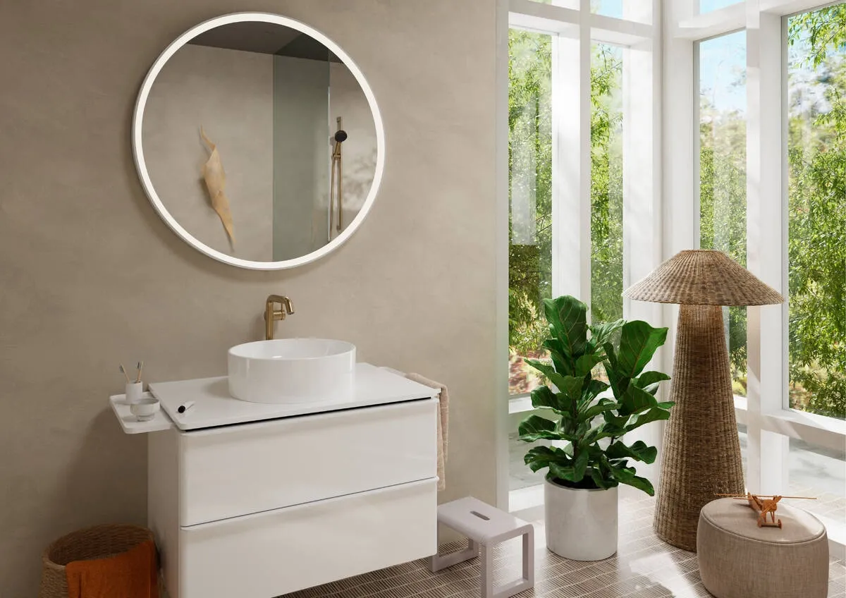 Змішувач для раковини Hansgrohe Tecturis S CoolStart EcoSmart+ без зливного гарнитуру бронза (73372140) Фото - 1