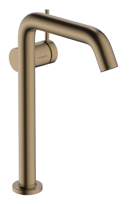 Смеситель для раковины Hansgrohe Tecturis S CoolStart EcoSmart+ без сливного гарнитура бронза (73372140)
