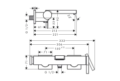 Смеситель для ванны Hansgrohe Tecturis E, шлифованная бронза (73420140) Фото - 1