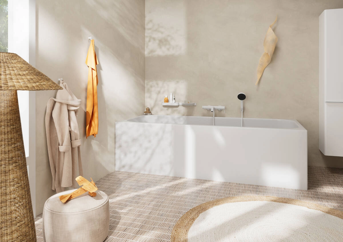 Змішувач для ванни Hansgrohe Tecturis S, матовий білий (73422700) Фото - 1