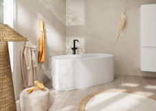 Змішувач для ванни Hansgrohe Tecturis S підлоговий, чорний матовий (73440670) Фото - 1