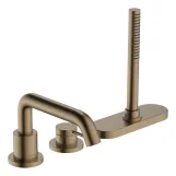 Змішувач на край ванни Hansgrohe Tecturis S врізний на 3 отвори з sBox, Brushed Bronze (73447140)