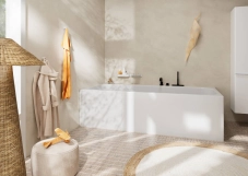Смеситель на край ванны Hansgrohe Tecturis S врезной на 3 отверстия с sBox, матовый черный (73447670) Фото - 1