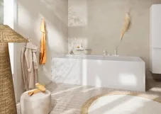 Смеситель врезной на край ванны Hansgrohe Tecturis S на 3 отверстия с sBox, матовый белый (73447700) Фото - 1