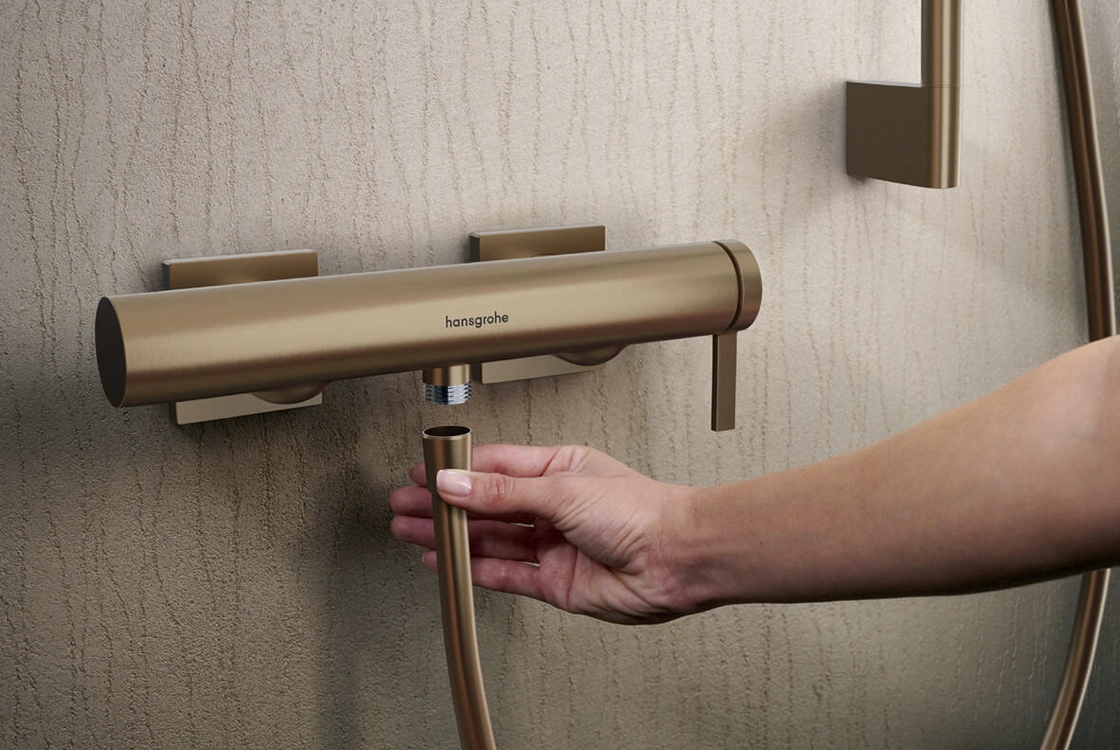 Смеситель для душа Hansgrohe Tecturis E, бронза (73620140) Фото - 1