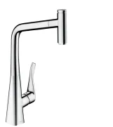 Змішувач для кухні Hansgrohe Metris Select M71 320 із висувною лійкою (73803000)