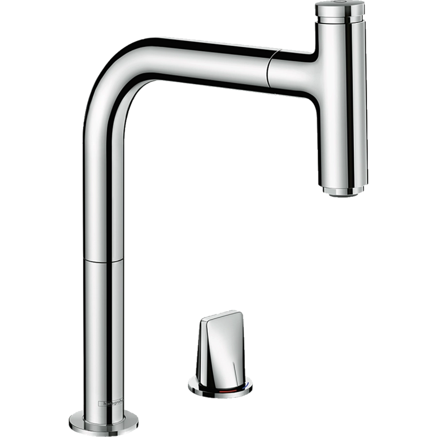 Змішувач для кухні Hansgrohe Metris Select M71 з висувним виливом (73804000)