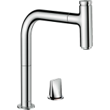 Змішувач для кухні Hansgrohe Metris Select M71 з висувним виливом (73804000)