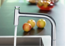 Змішувач для кухні Hansgrohe Metris Select M71 з висувним виливом (73804000) Фото - 2